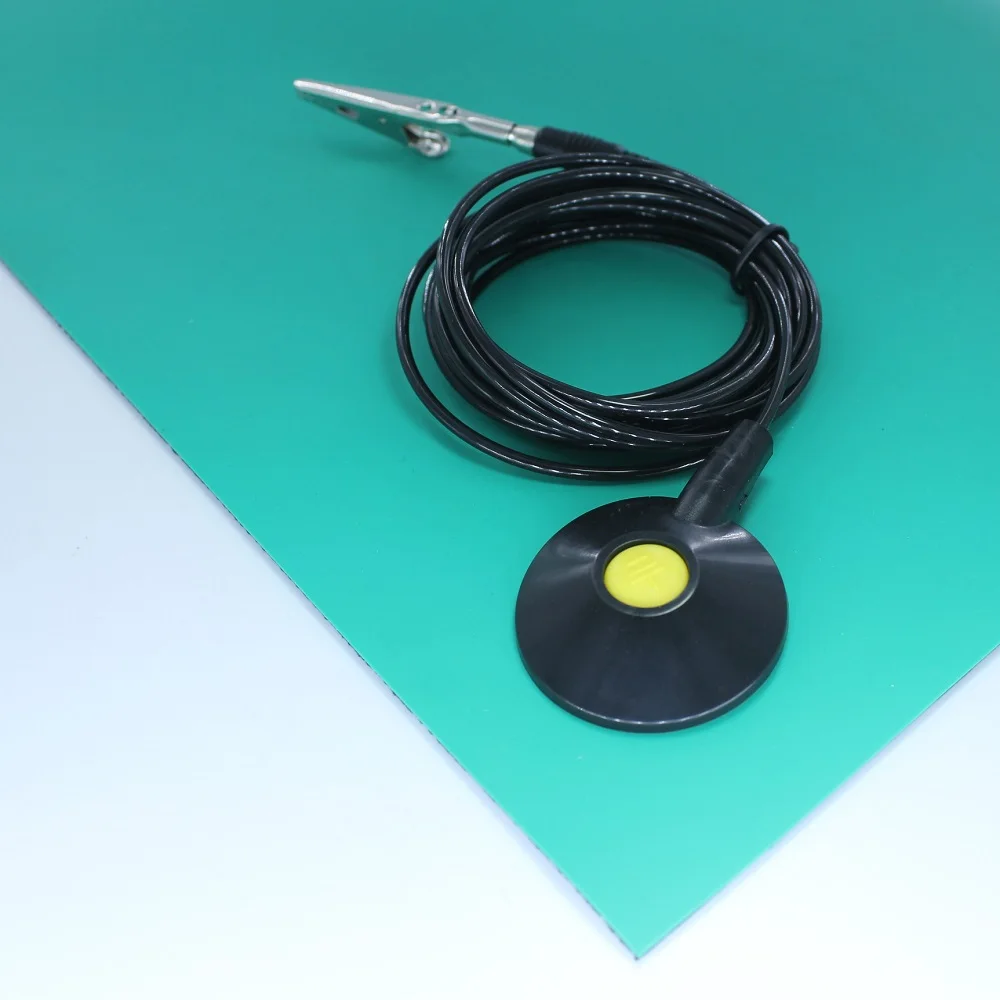 Common Point Ground Cord for 2-layer ESD Rubber Table Mat