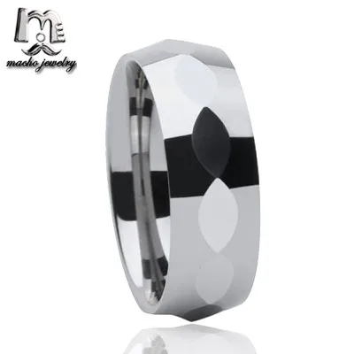 
rings for men facets tungsten ring exotic wedding bands 