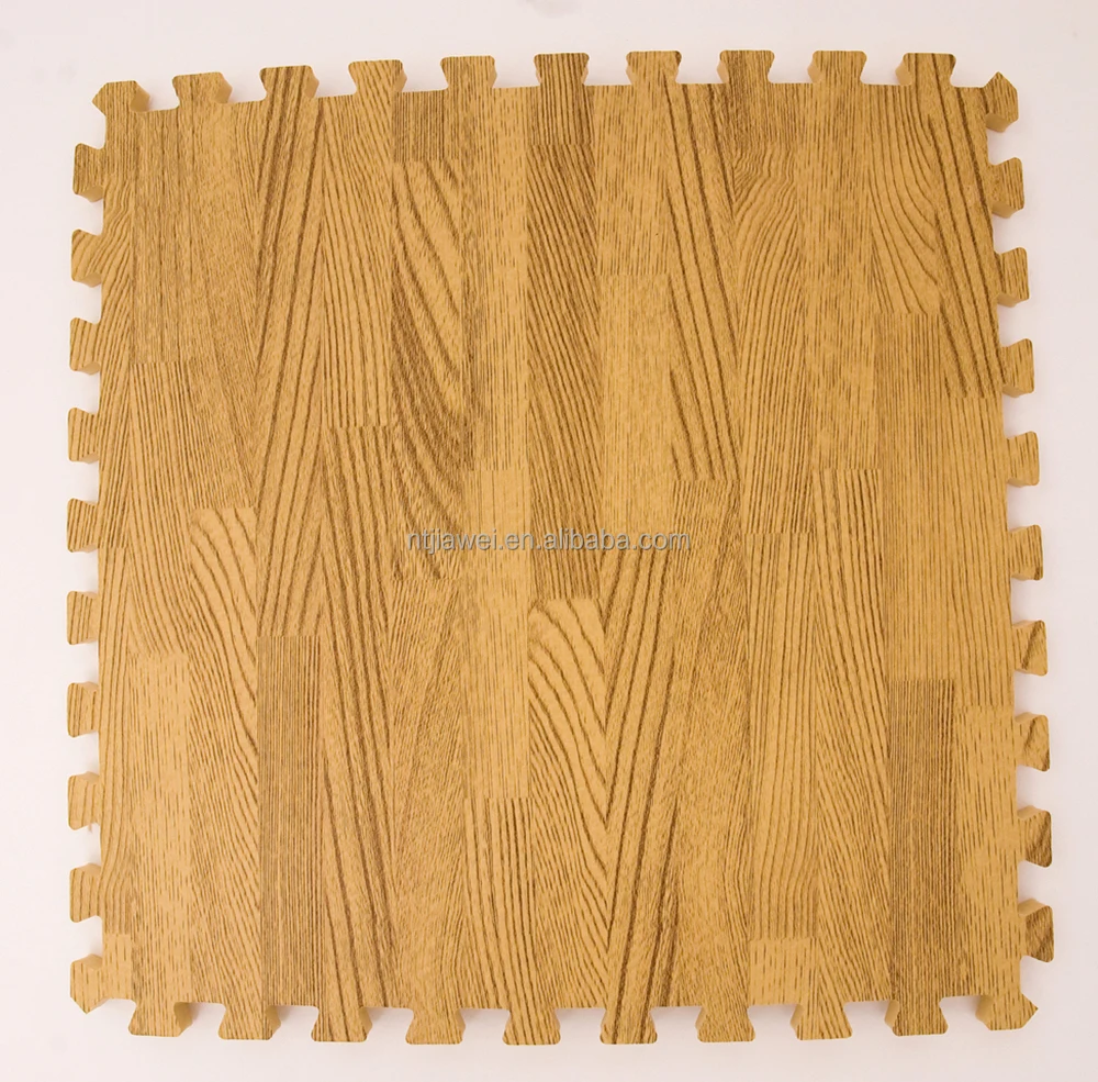 
Wholesale living room decoration eva jigsaw mat wood grain floor mat 