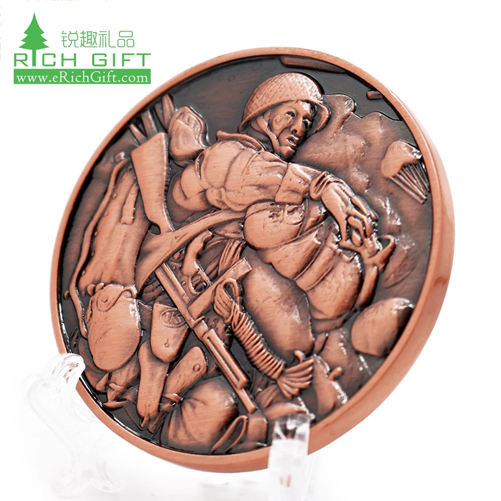 Personal unique design antique ancient blank gold brass nickel round custom copper challenge coins for souvenir