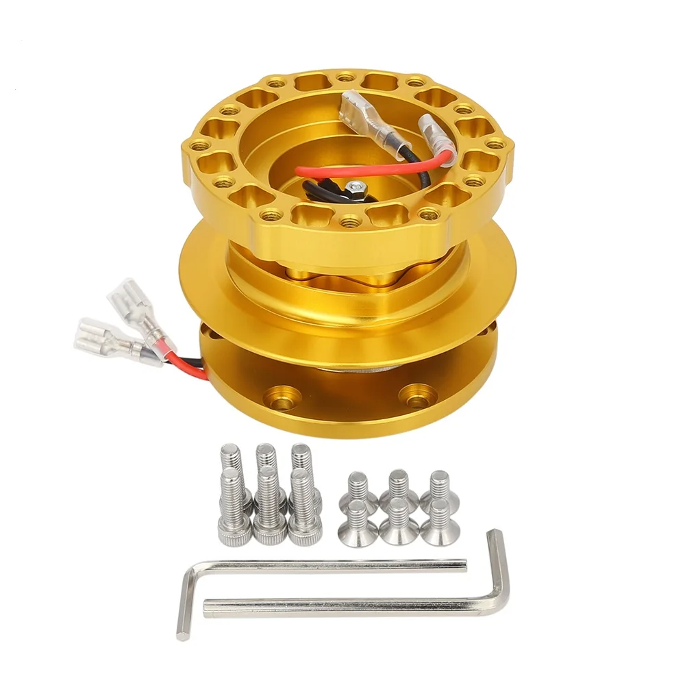 
New Racing Self Lock Steering Wheel Quick Release, Steering Wheel Hub Boss Kit 