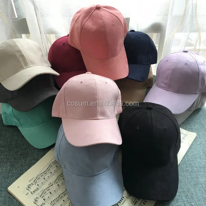 Wholesale custom cap suede trucker fashion suede baseball plain hat