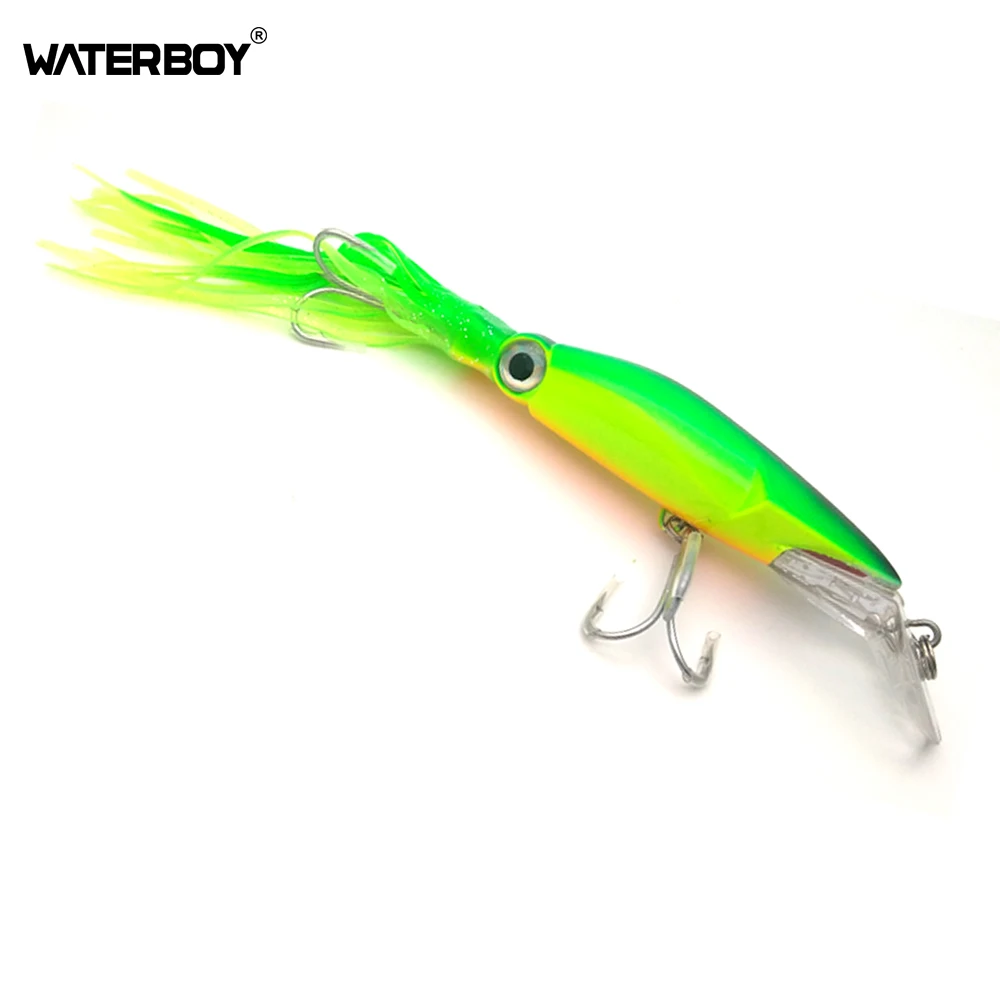 Big Game Beard Combo Squid Skirt Trolling Bait Bionic Hard Lures Fish Tackle 14cm 40g Octopus Fishing Lures