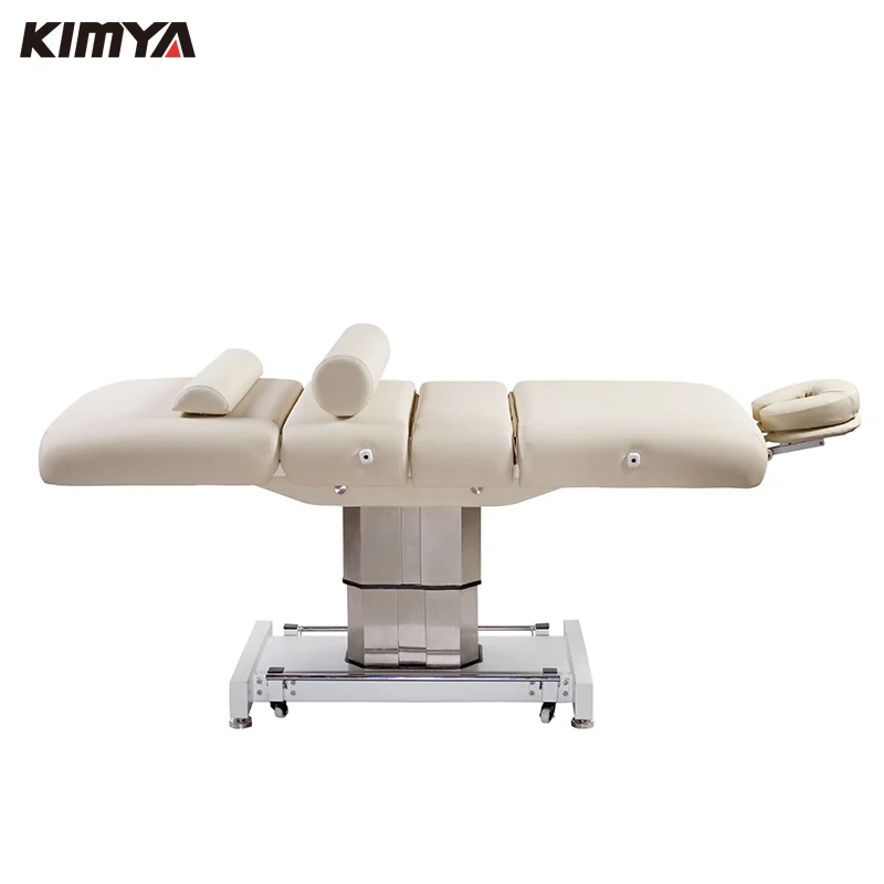 Professional cheap 3 motor cosmetic facial bed chair,adjustable electric facial bed massage bed table for salon spa