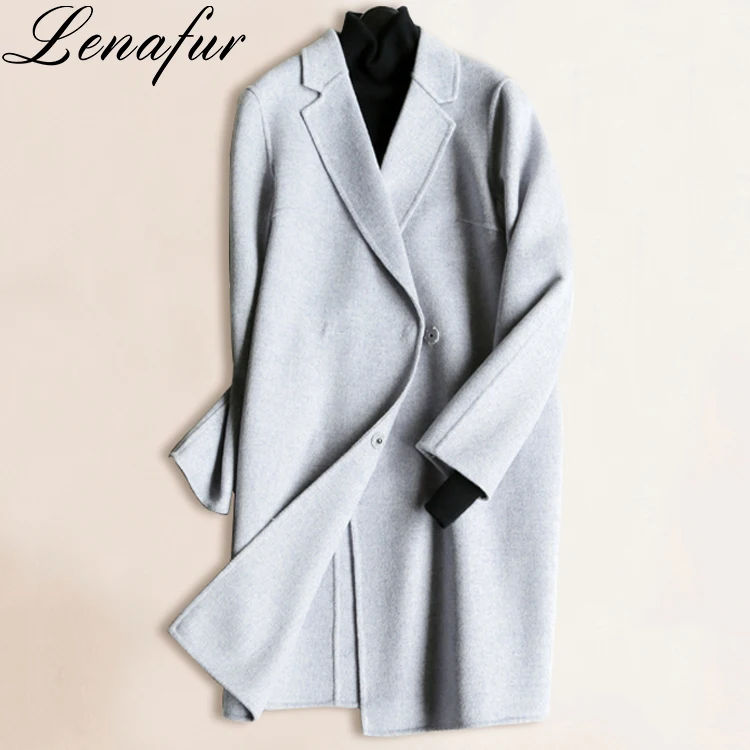2018 New Fashion Double-sided Mongolian Cashmere Fur Coat.