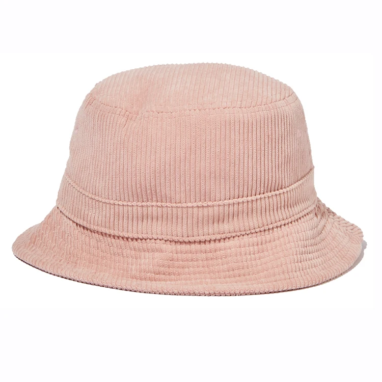 Custom Corduroy Kids Bucket Hat Caps Pink Gorras