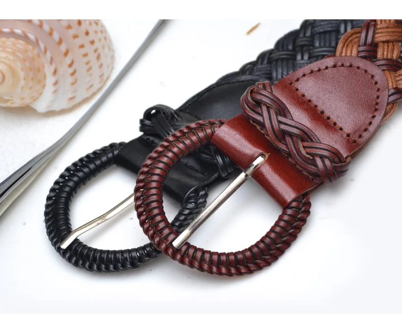 Женский Плетеный ремень из хлопка с парафином, плетеный ремень из вощеного шнура