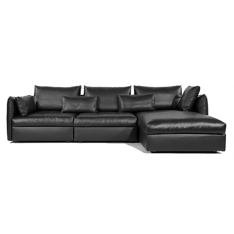 
Italian Design Genuine Leather Furniture Salon Meubles Living Room Sofa In China 
