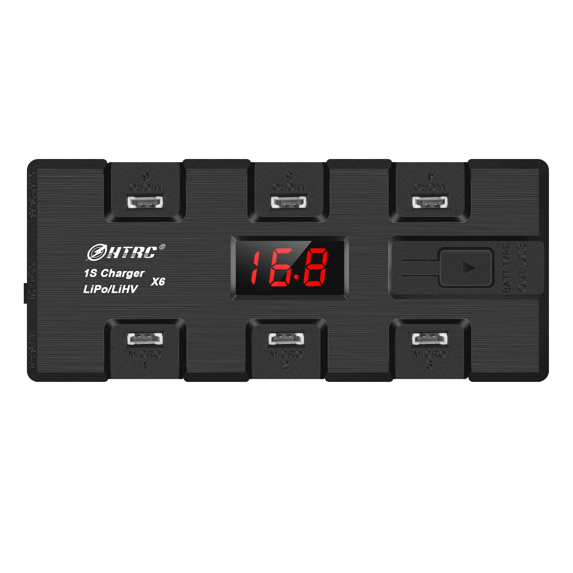 Новинка 2020 трендовый продукт HTRC X6 1S RC Toy Lipo Lihv балансирующее зарядное устройство 6 каналов 3 входных типа светодиодный цифровой трубчатый