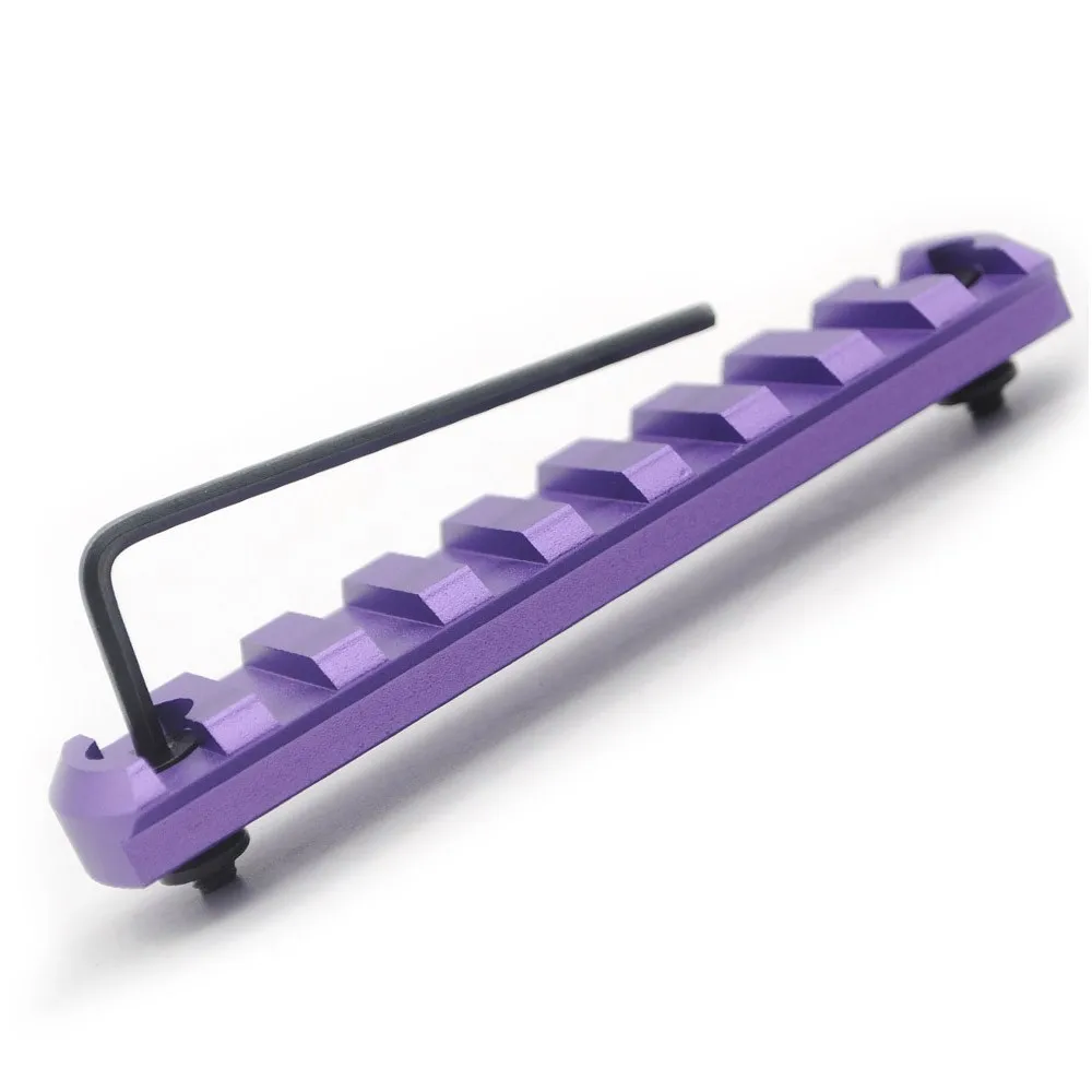 
9 slots 3.83' Purple CNC Aluminum picatinny Rail for AR15 KeyMod Handguard rail ar-15 System 