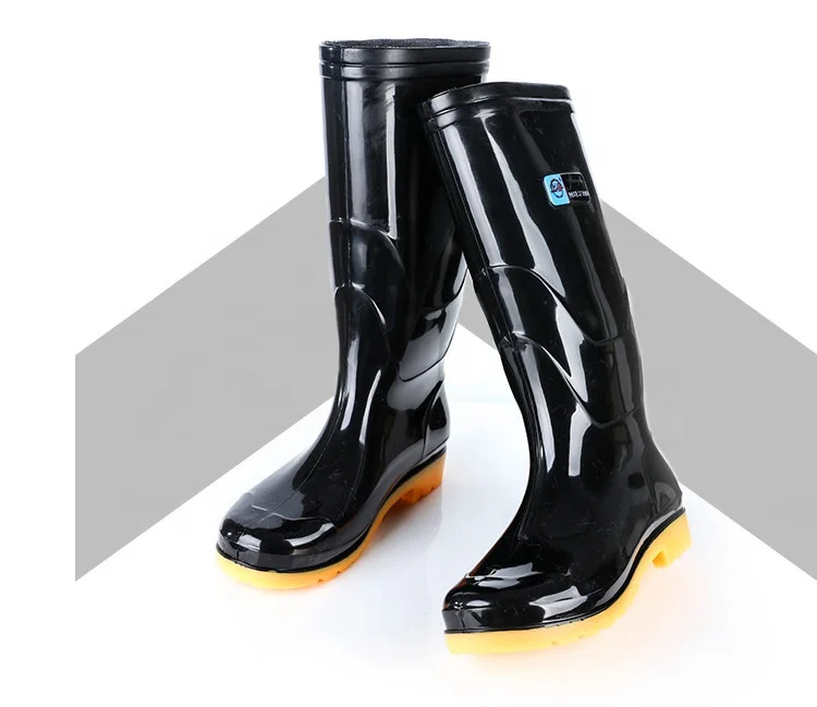 
Waterproof Shoe Long Rubber Designer Fashion Black Pvc Transparent Men Neoprene Rain Boots 