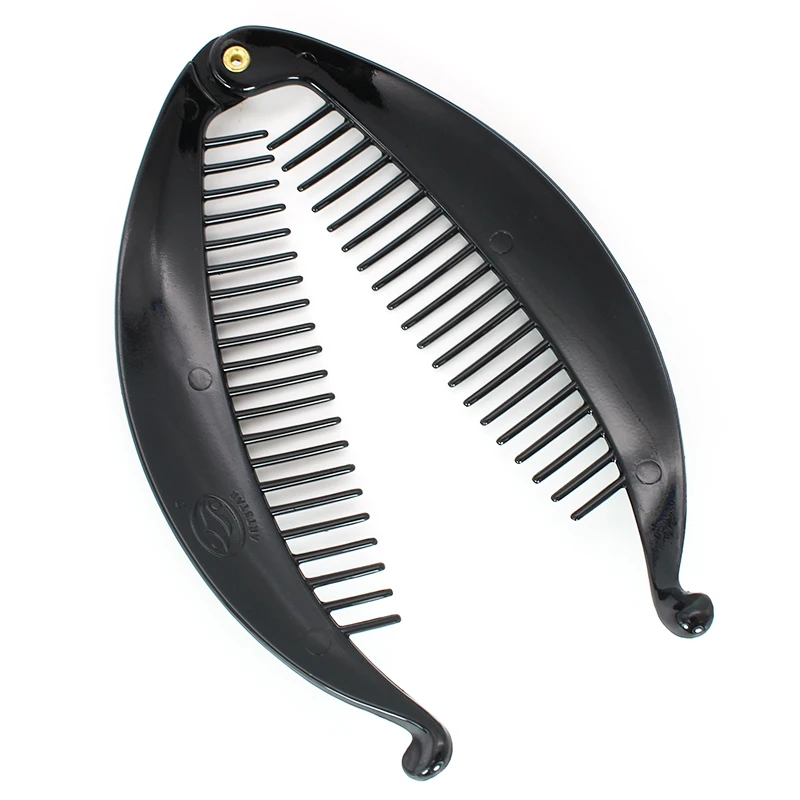 Plastic Banana Hair Clips Black Fish Claw Banana Clip