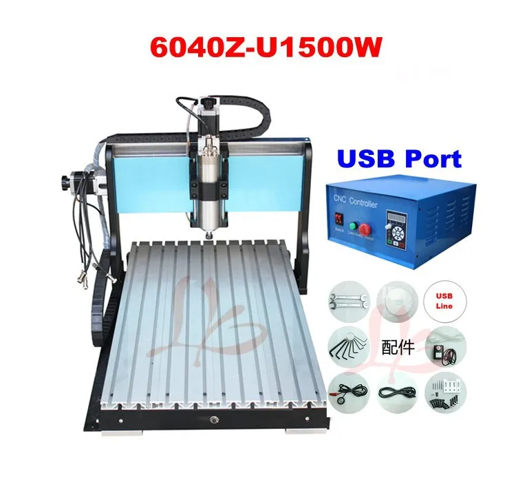 Newest cnc machine 43 axis 6040 Z-S1500W cnc engraving machine spindle with limit switch