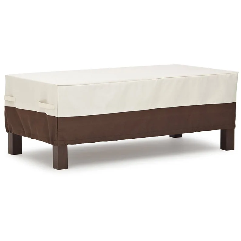 Rectangular Heavy Duty Outdoor Waterproof Coffee Table Terrace Cover Outdoor Furniture Dust Cover