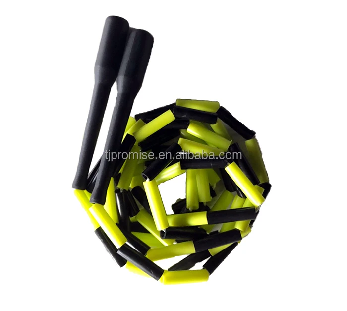 7ft Fitness Cheap Plastic Dutch Bamboo Knot Beaded Segmentation Jump Skipping Rope with Customized Logo