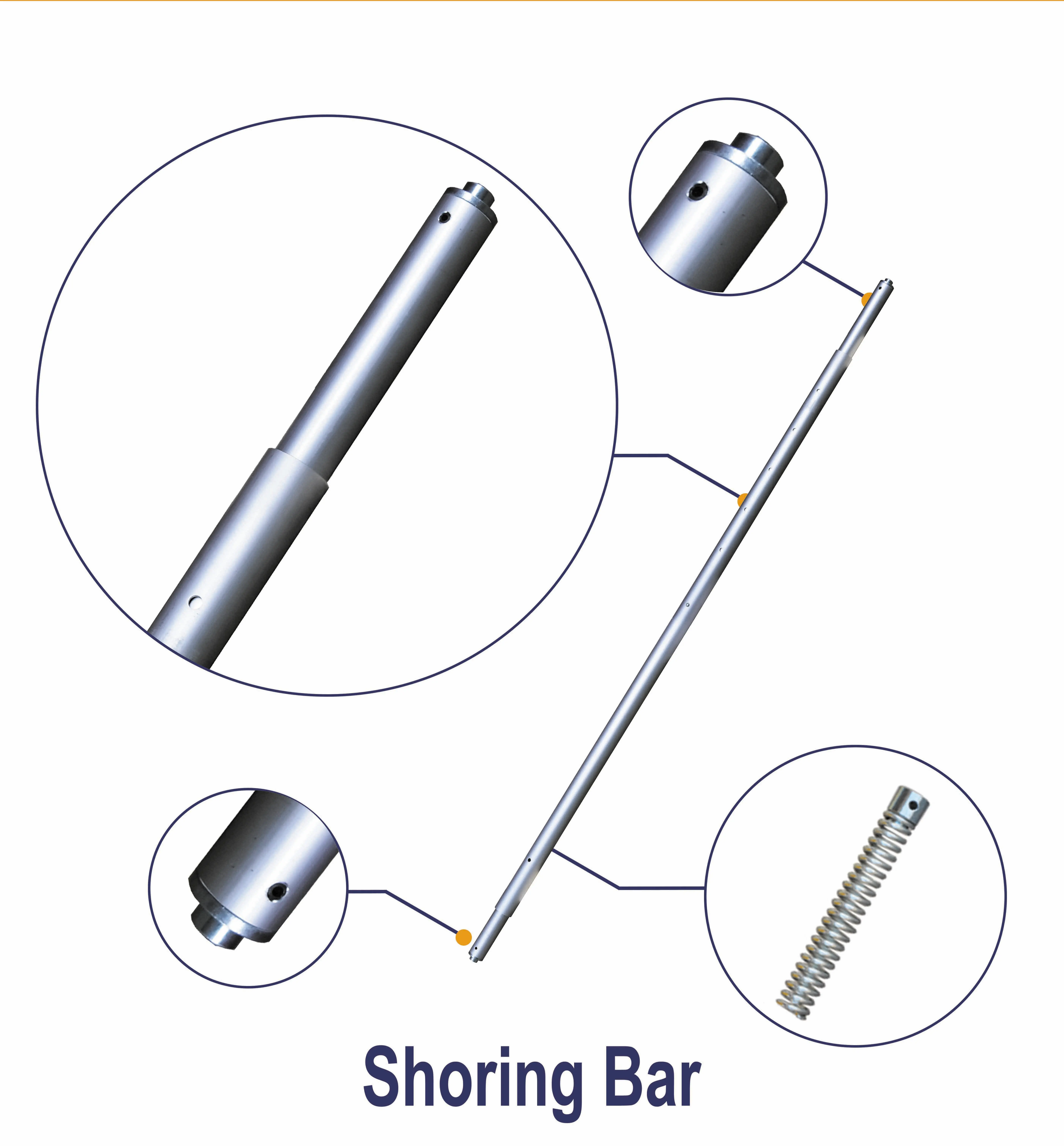 Customized Adjustable Length 2050-2450mm Round Steel Tube Shoring Bar