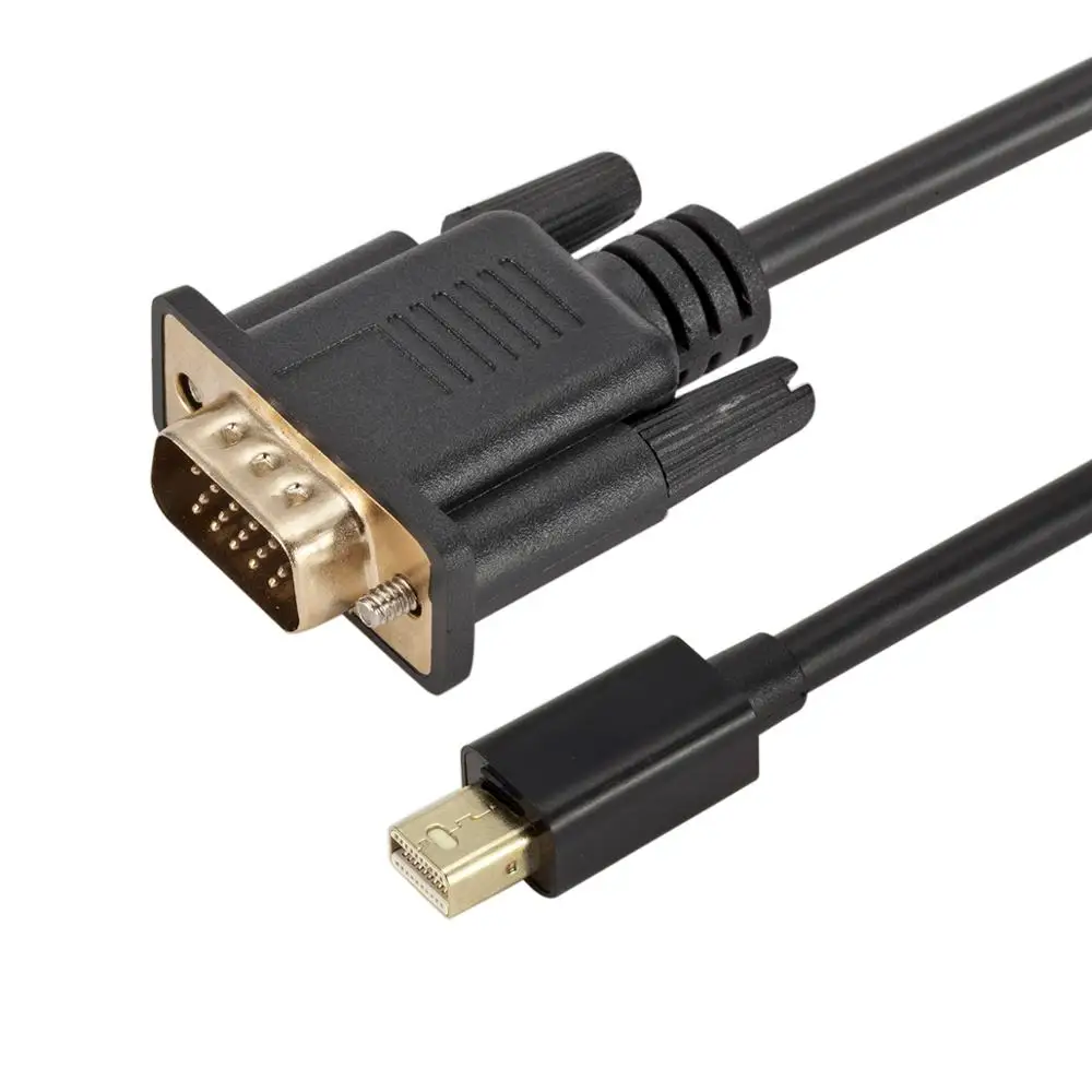 1.8M Mini DP to VGA Cable Male to Male Mini Displayport to VGA Adapter Cable
