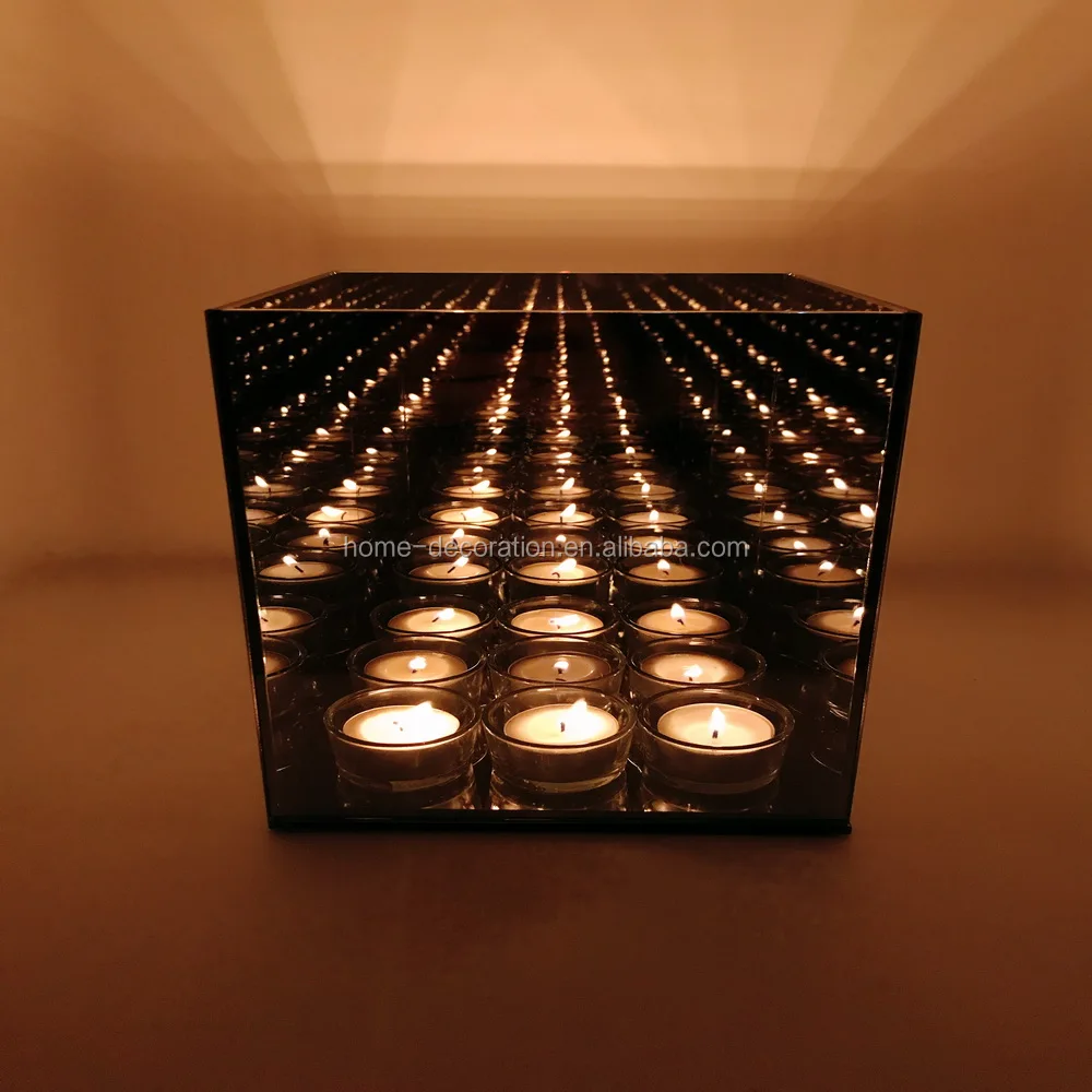 Aibaba Top Sale ! Infinity light 9 cube candle holders made in China
