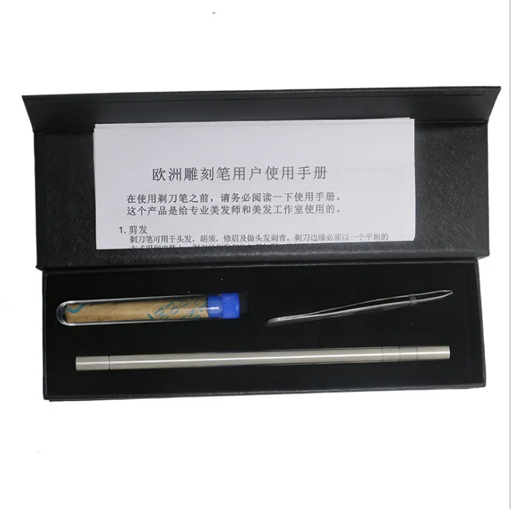 New style Silver Tattoo hair razor shaving design Stainless Steel pen razor for Styling