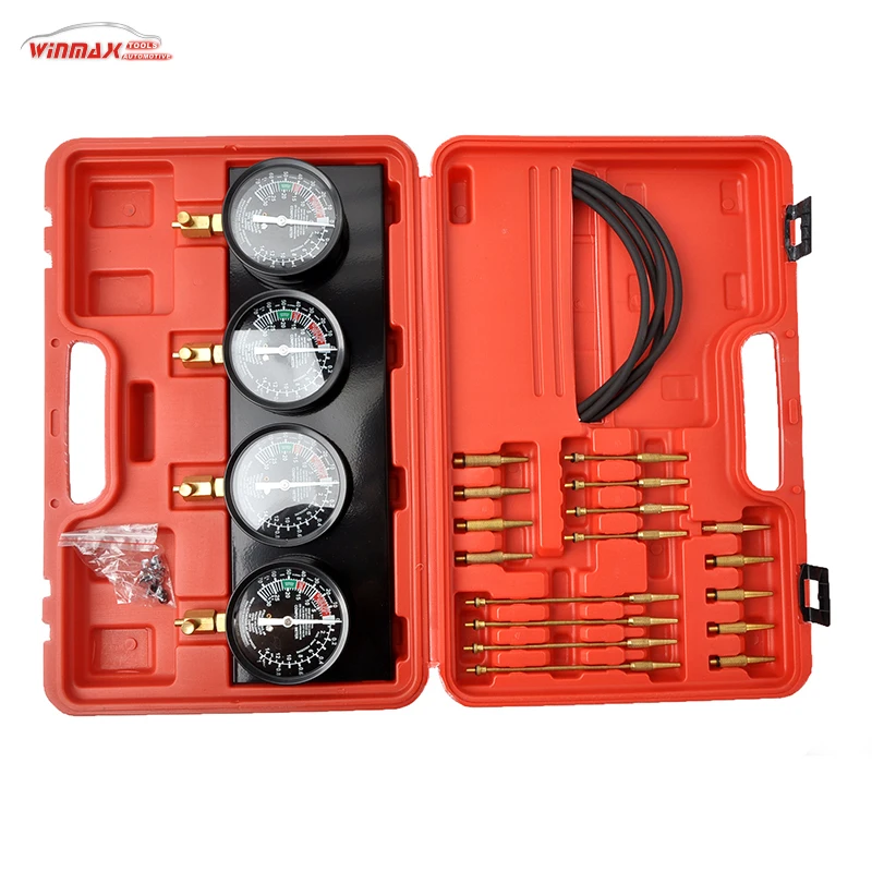 Winmax Fuel Pressure Carburetor Synchronize Gauge Diagnostic auto Test Tool Kit
