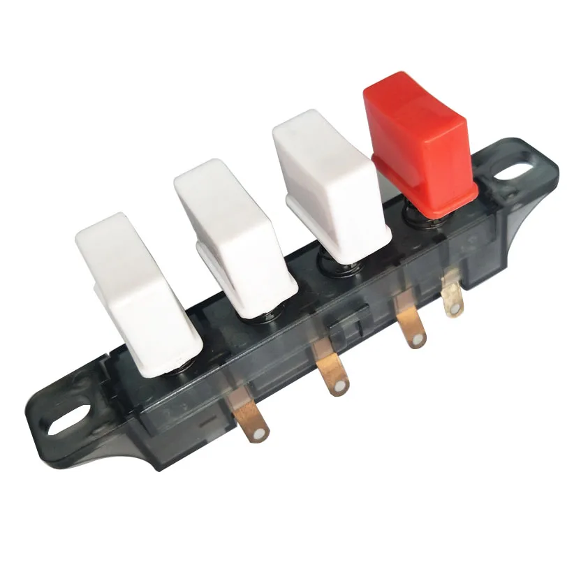 Electric table fan switch 4 keys soldering wiring push button keyboard switches