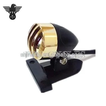 Motorcycle Vintage Antique Solid Brass Grilled LED Tail Light Fog light For Chopper, Bobber