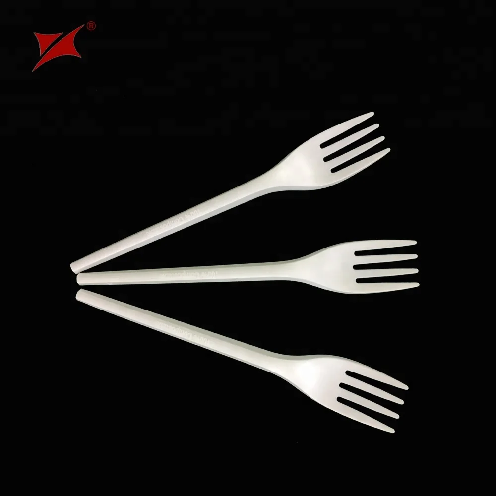 100% Biodegradable cutlery sets Plastic Disposable PLA Fork  Knife  Spoon  Flatware Set