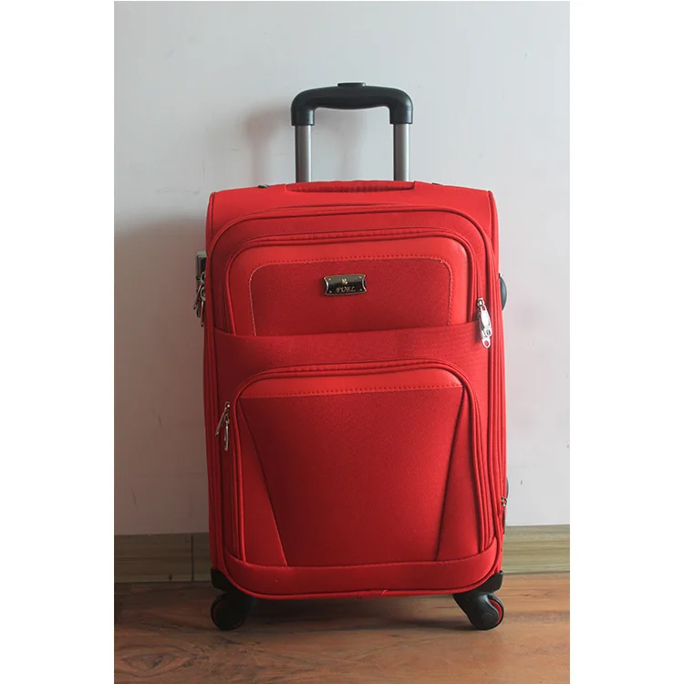Hot sale Polyester Nylon Trolley luggage, suitcase with spinner wheels