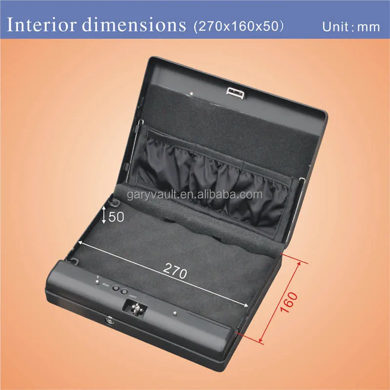 Gary Vault Small gun safe / MD500 4 buttons electronic digital key gun car safe box US$32