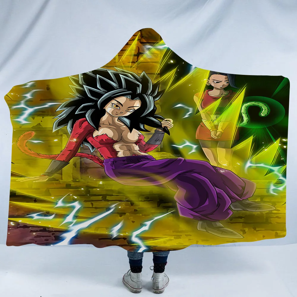 2020 Superheros Anime Decor 3D Print Hooded Blanket Sherpa Fleece Wearable Blanket Ultra Soft TV Computer Throwing Blanket