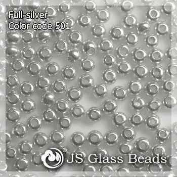 High Quality Fashion JS Glass Seed Beads - 501# Uni-Silver Rocailles Beads For Garment & Jewelry