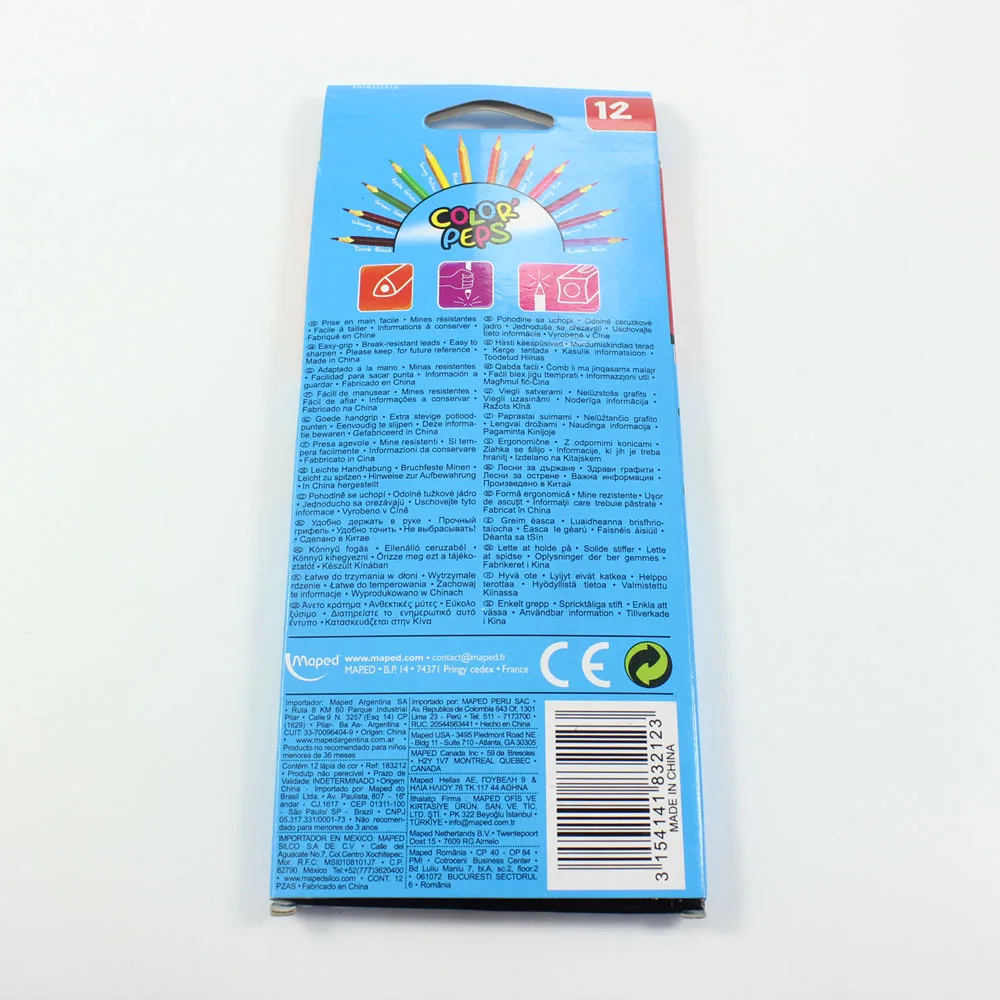 7inch wholesales environmental material 12 pcs color pencil set