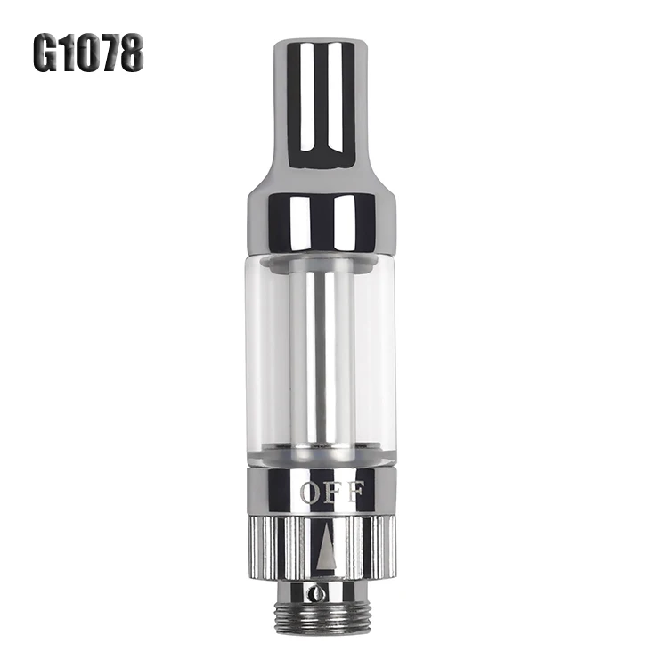
New style G1078 leakproof disposable glass tank cbd thick oil vaporizer pen cbd vape cartridge 1ml 