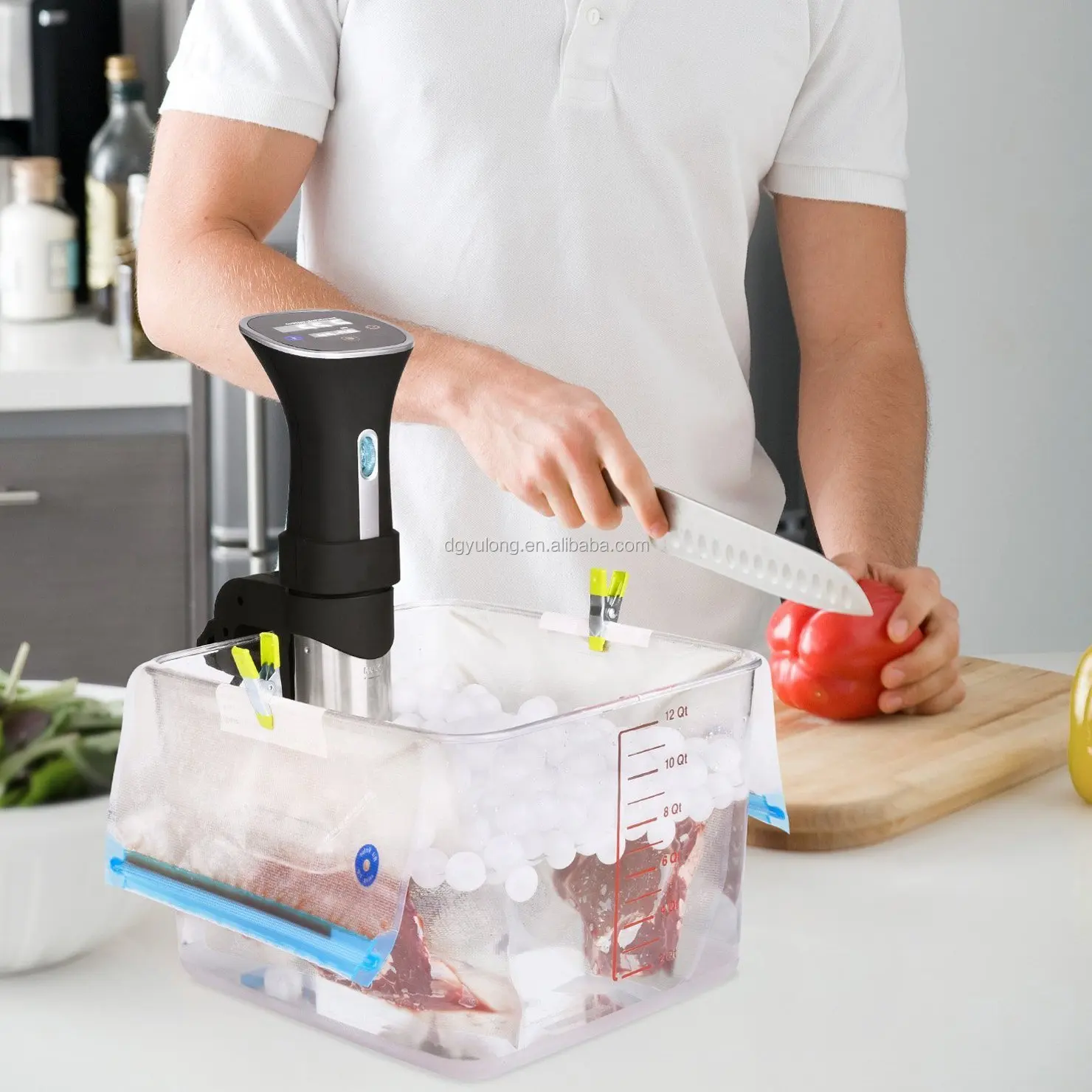 Vacuum Sealed Sous Vide Bags Kit For Anova and Joule Cookers,30 Reusable BPA Free Sous Vide Bags