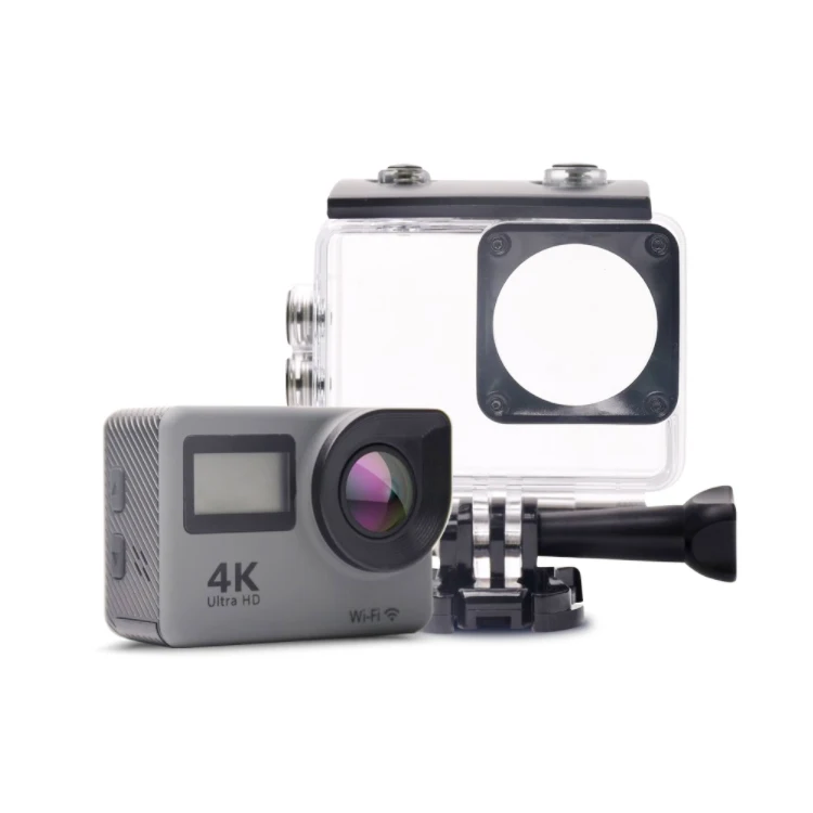 Amazon hot selling touch screen 4k wifi sports action camera, wifi 4K waterproof camera with remote controller