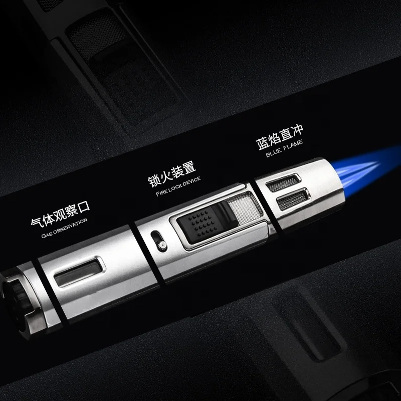 
Popular Design Pocket Size Wholesale High Quality 2 Flame Butane Jet Torch Lighter 