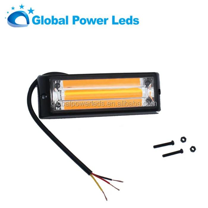 12v 24v amber yellow beacon light COB  flashing warning light for Fuel tank car 18w mini strobe truck side light from factory