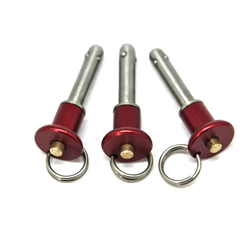 2023 hot sale 18-8 Stainless Steel button handle Quick Release Pin Ball Locking Pin with rings