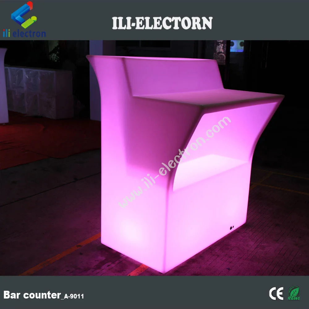 CE /ROHS certificate portable illuminated led straight wine bar counter