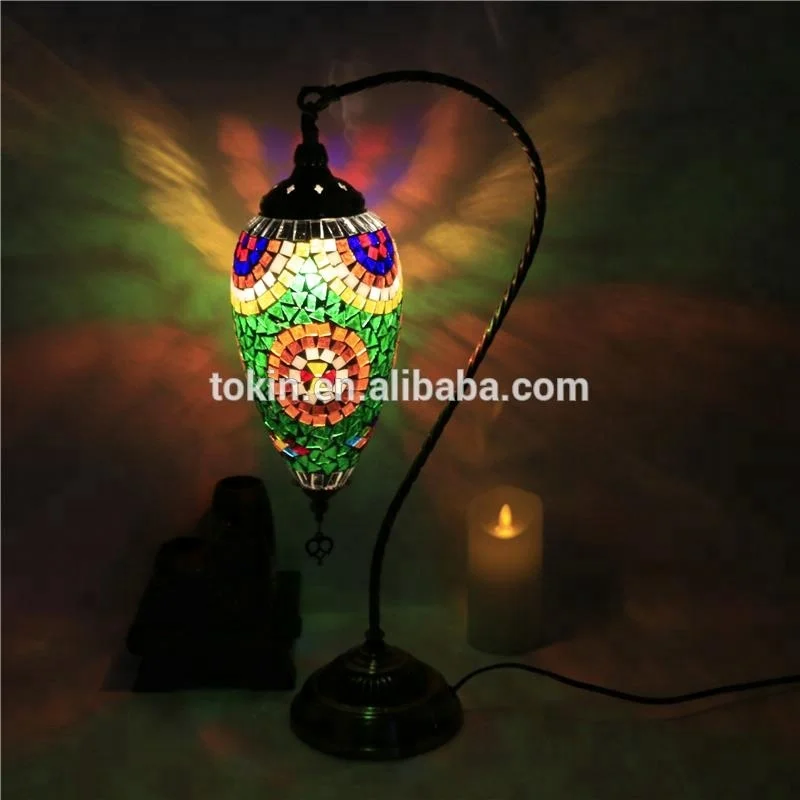 
Tokin-lighting (TS1001) Handmade Mosaic Art Turkish LED table Lamps 