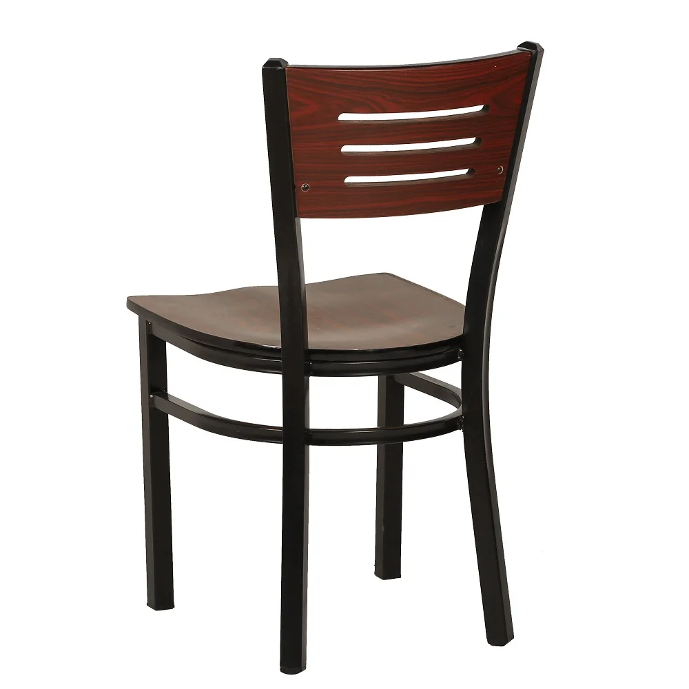  Горячая Распродажа металлический каркас деревянный задний стул для кафе
