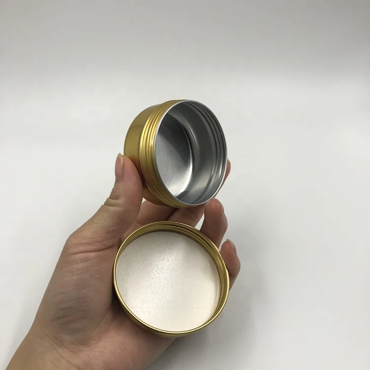 Multi-capacity 15g-100g gold aluminum cream jar / jewelry storage box / candle container
