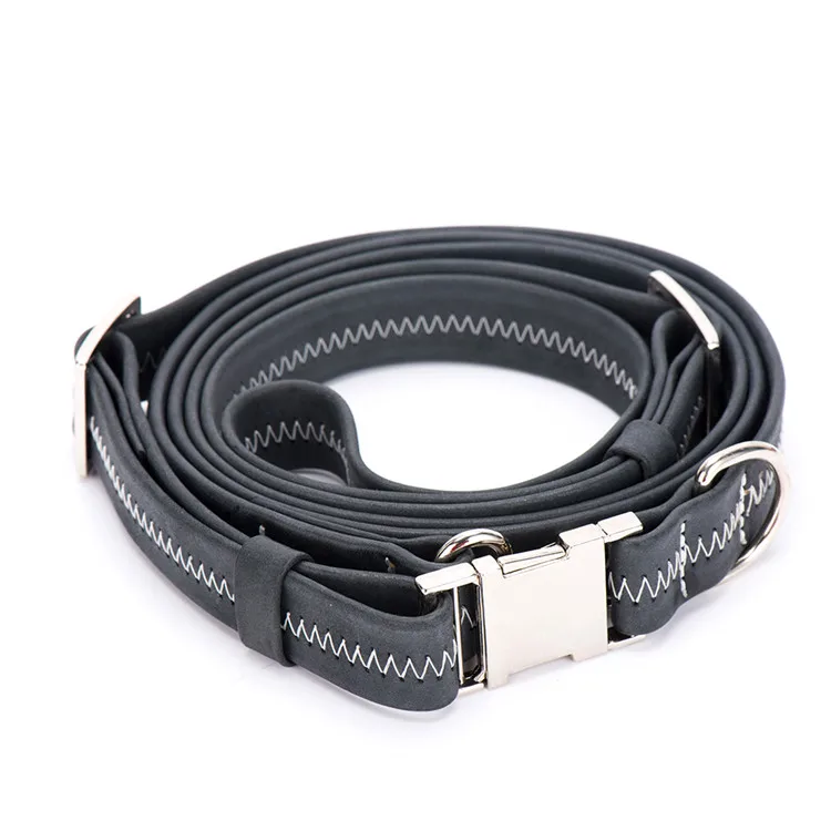 Genuine leather dog collar super soft Italian leather pet leash collar