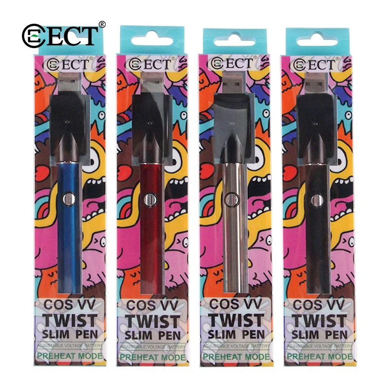 
Most popular products e cig 510 CBD battery variable voltage 2.0V-4.0V preheat battery pen preheatable fit all 510 atomizer 