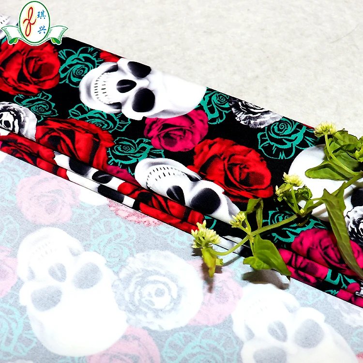 polyester 88% elastan 12% hot rose print underwear panties fabric