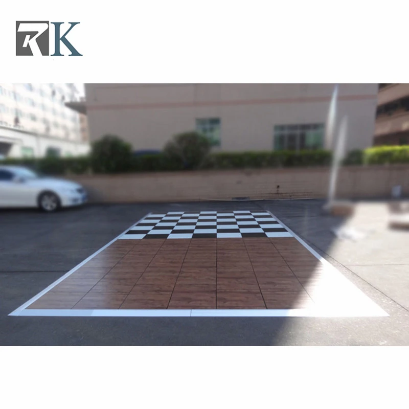 Черно-белый свадебный напольный танцевальный пол из ПВХ, пластиковый танцевальный пол для беговой вечеринки