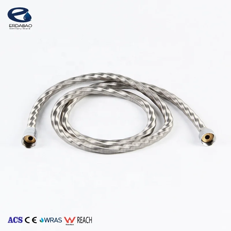 high spiral stainless steel wire reinforced spring shower hose with CE ACS Watermark