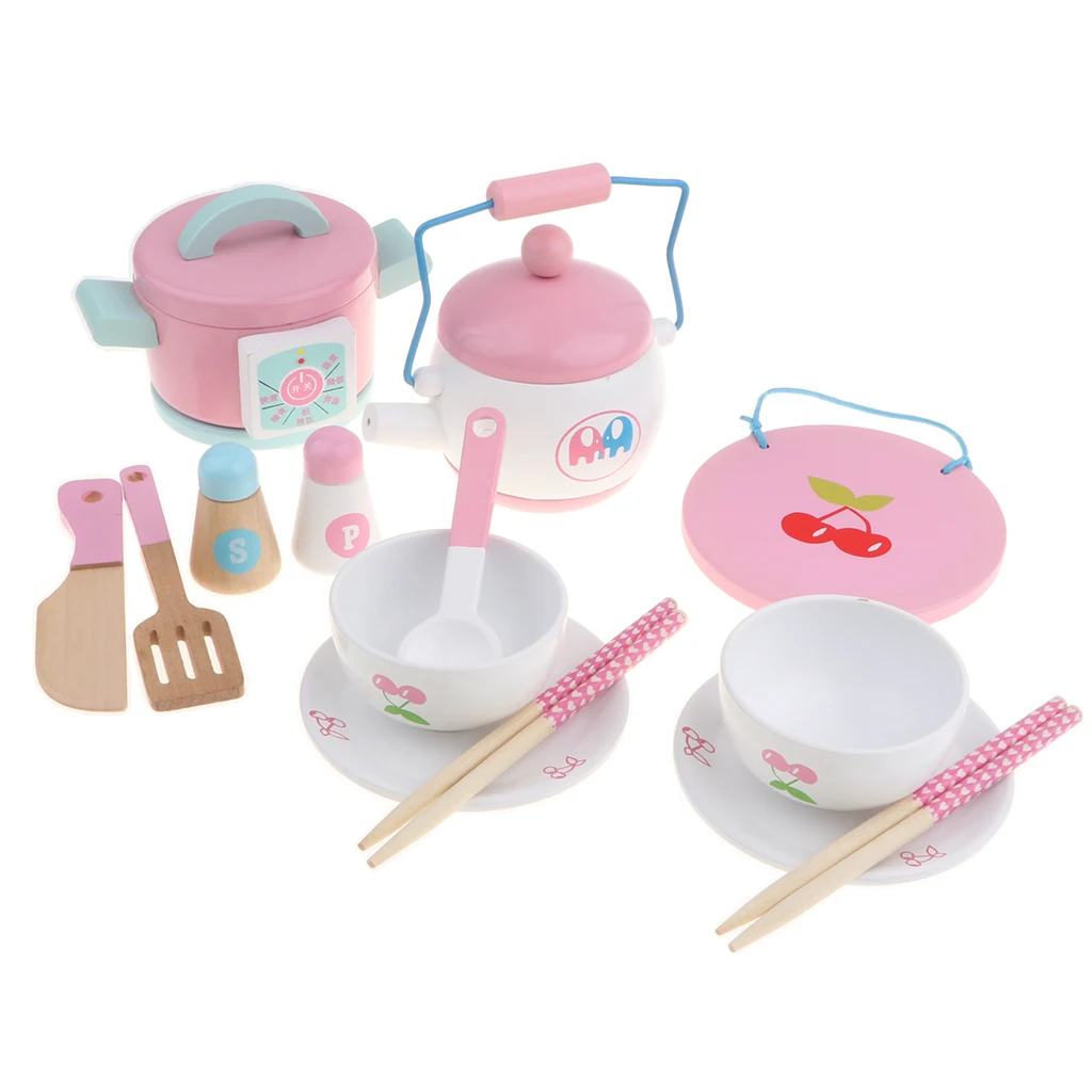 pink wooden pots and pans