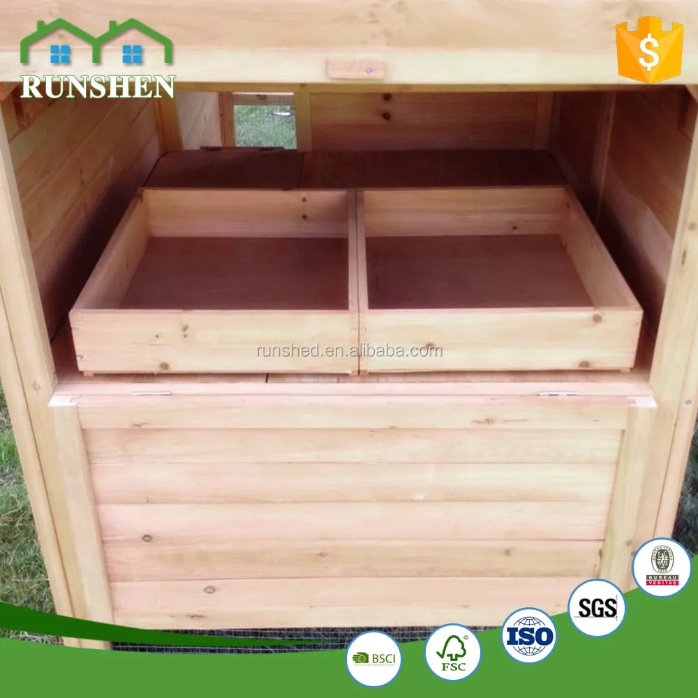 Large Wooden Chicken Coop Wholesale Outdoor Garden Pet Living House Farm Poultry Two Layer Chicken Cage