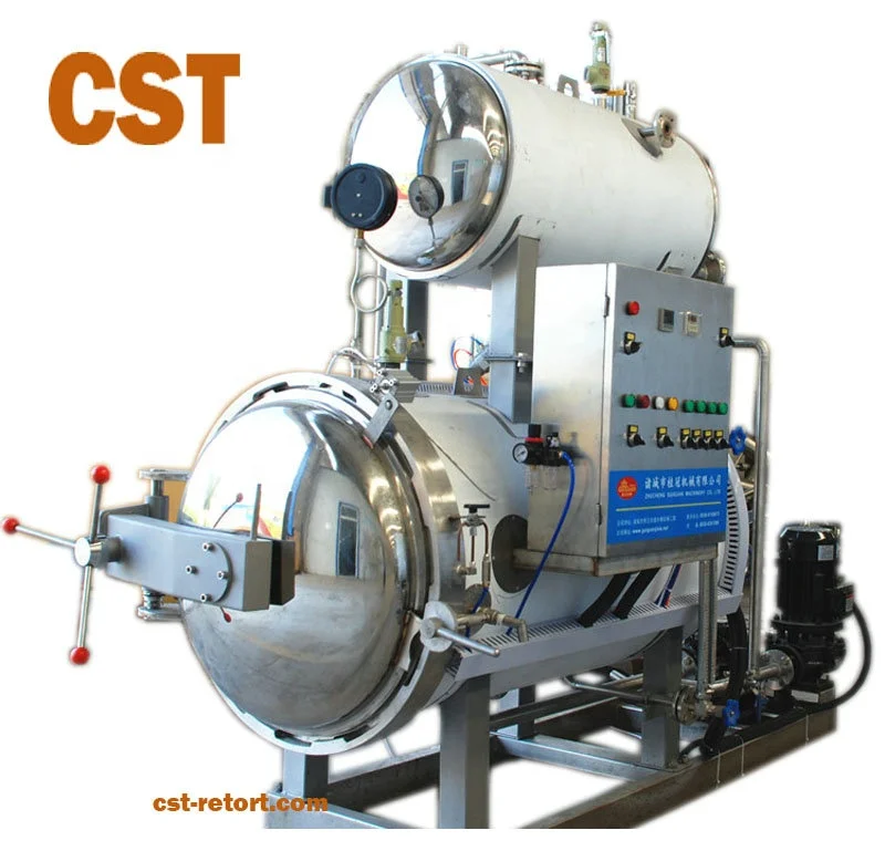 ASME certificate steam heating Food horizontal retort sterilizer